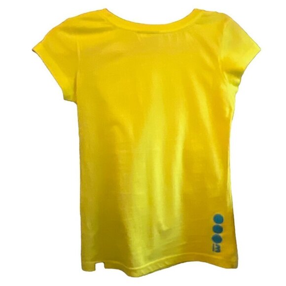 Bench Women's Baby T Shirt Capped Sleeves Soft Bright Yellow Graphic Tee Size XS - Picture 3 of 7